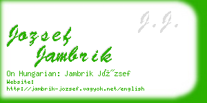 jozsef jambrik business card